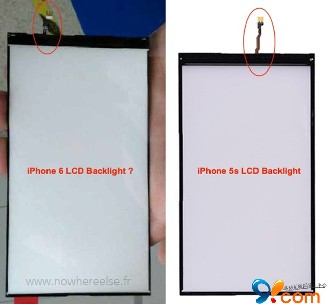 疑似4.7寸iPhone 6屏幕背光组件谍照曝光？